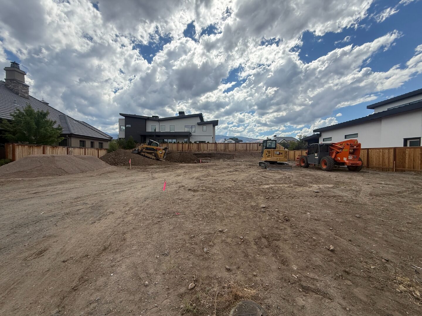 Cleared site with equipment onsite